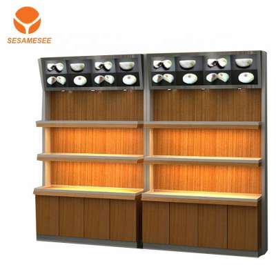 Good Quality Free Standing Multi-Layer Supermarket Commercial Wood Bread Display Shelf