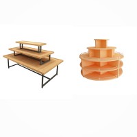 Supermarket retail wooden display table for store