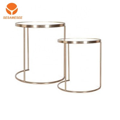 nest table round top glass