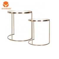 nest table round top glass