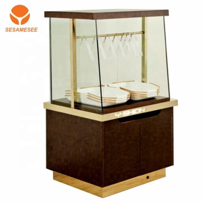 Free Standing Wood Biscuit and Bread Display Rack For Retail Store