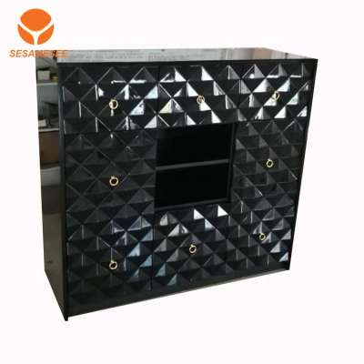 black dining table counter with drawers for hotel and restaurant and home use